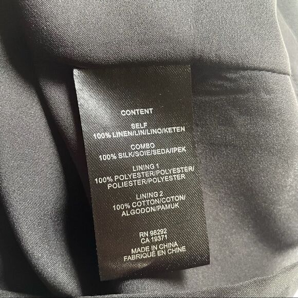 Tibi Carey Linen Silk Eyelet Sleeve Shift Dress - Picture 9 of 10